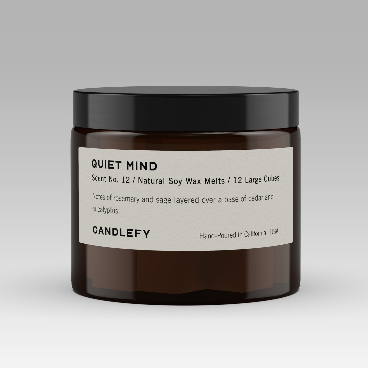 Quiet Mind Wax Melts · Hand-Poured Soy Wax · 12 Strongly Scented Cubes