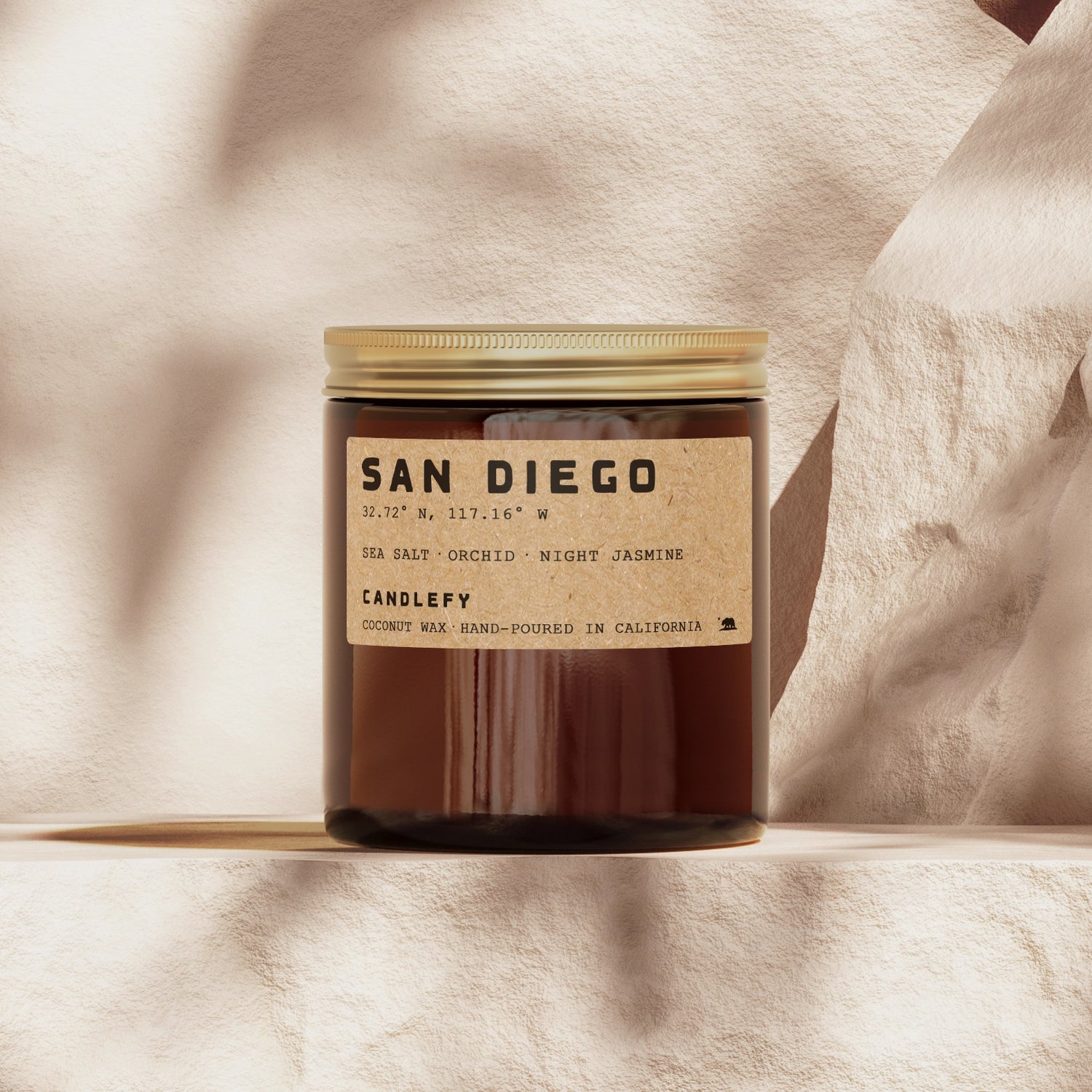 San Diego: California Scented Candle (Wild Orchid, Night Jasmine)