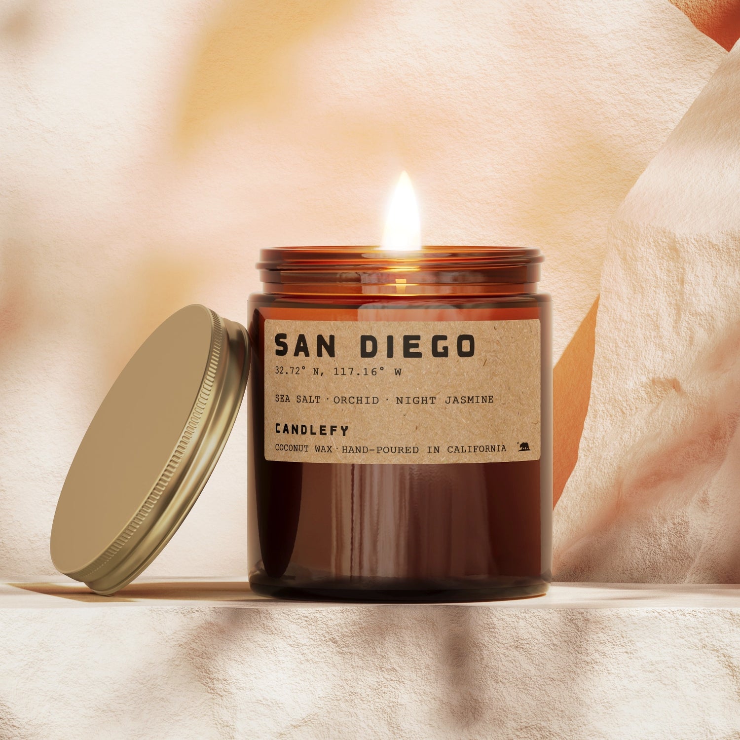 San Diego: California Scented Candle (Wild Orchid, Night Jasmine)