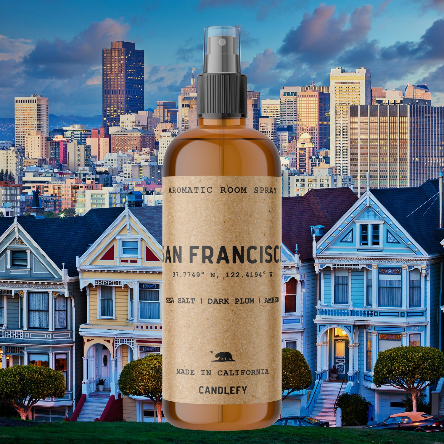 San Francisco Room Spray | 4oz Amber Bottle with 700+ Pumps | Long-Lasting Home Fragrance Mist