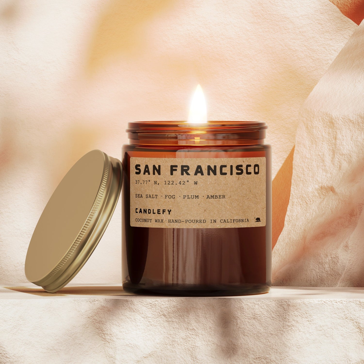 San Francisco: California Scented Candle (Sea Salt, Plum, Amber)