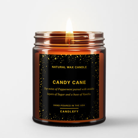 Scented Christmas Candle: Candy Cane (Peppermint, Sugar, Vanilla) 1