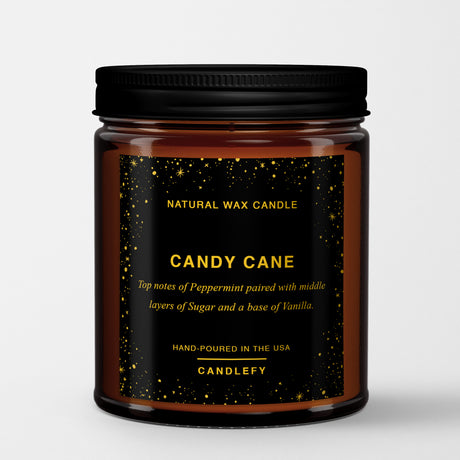 Scented Christmas Candle: Candy Cane (Peppermint, Sugar, Vanilla) 3