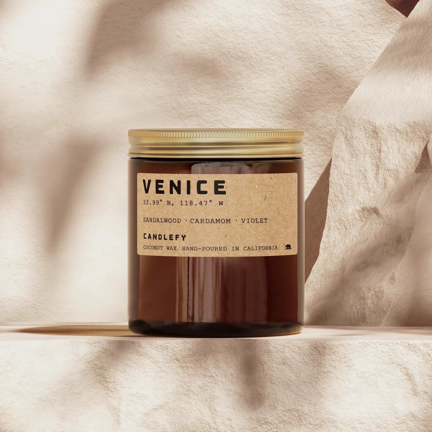 Venice: California Scented Candle (Sea Salt, Musk, Jasmine)