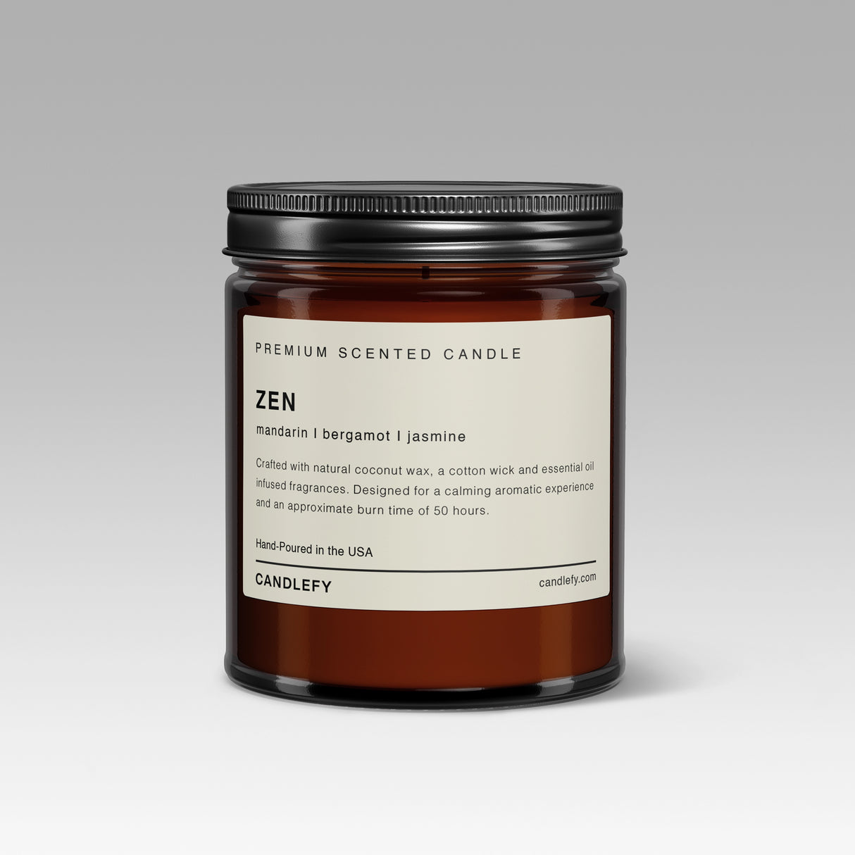 Zen Scented Candle: Hand-Poured in the USA with Natural Coconut Wax