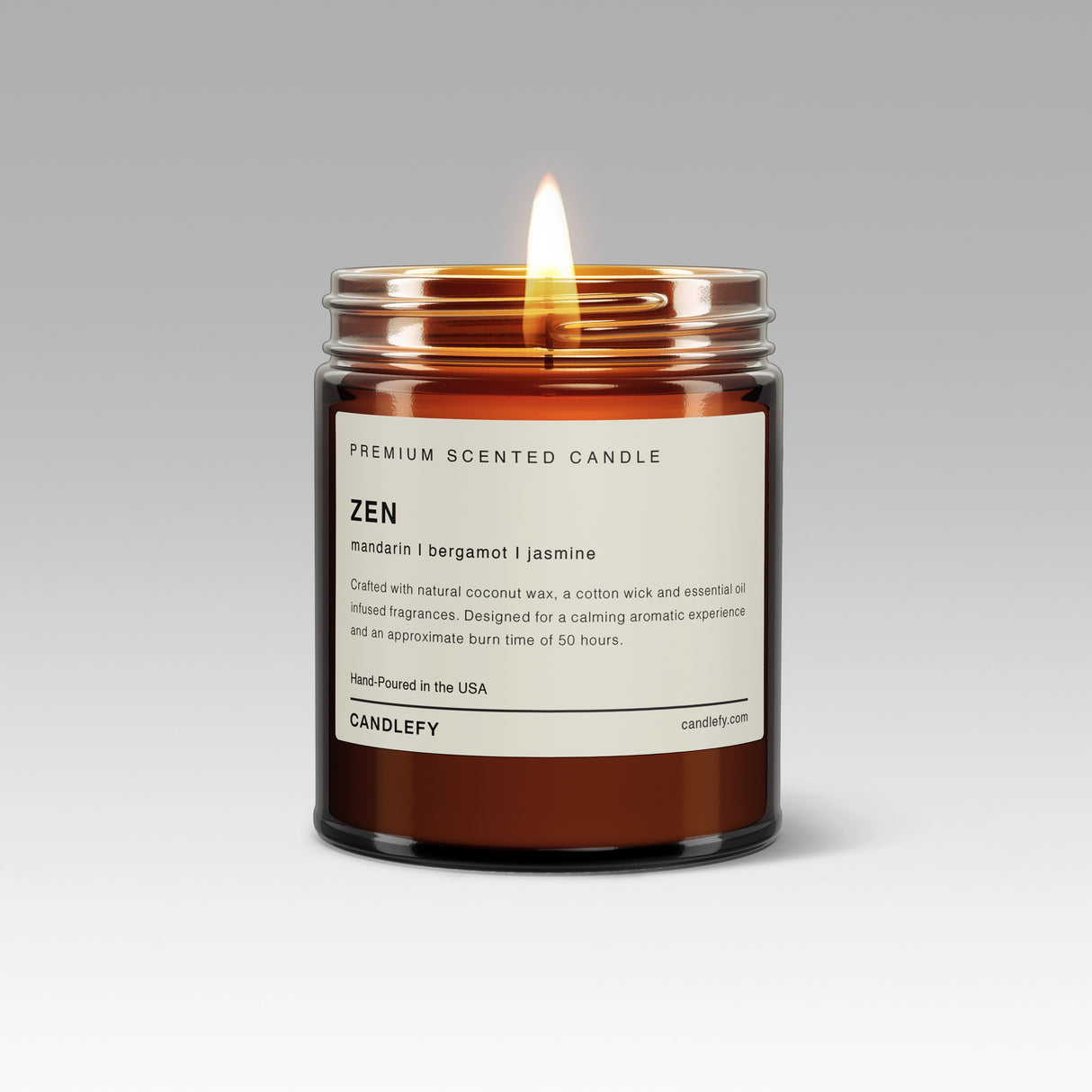 Zen Scented Candle: Hand-Poured in the USA with Natural Coconut Wax