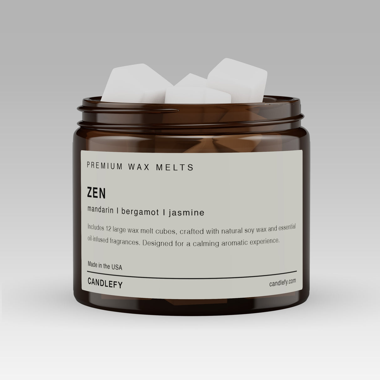 Zen Soy Wax Melts | 12 Cube Set | Strong 15% Fragrance Load | Flameless Home Scent