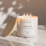 Sea Salt + Fig Scented Candle, Made With Natural Coconut Wax - Candlefy