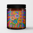 Vivillus Scented Candle in Amber Glass Jar | Rainbow Eye Flowers | Vivien Keidel