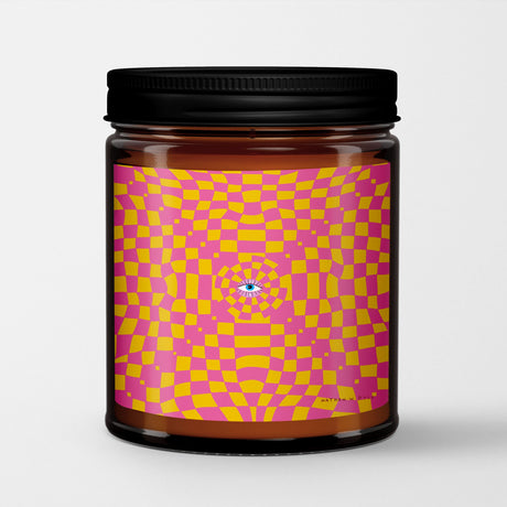 Vivillus Scented Candle in Amber Glass Jar | Strawberry Lemonade | Vivien Keidel
