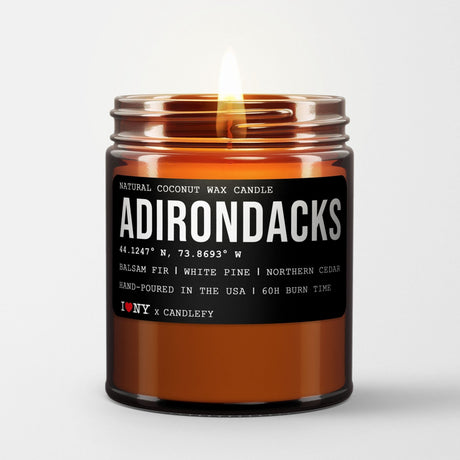 Adirondacks: New York Scented Candle (Balsam Fir, White Pine, Northern Cedar) - Candlefy