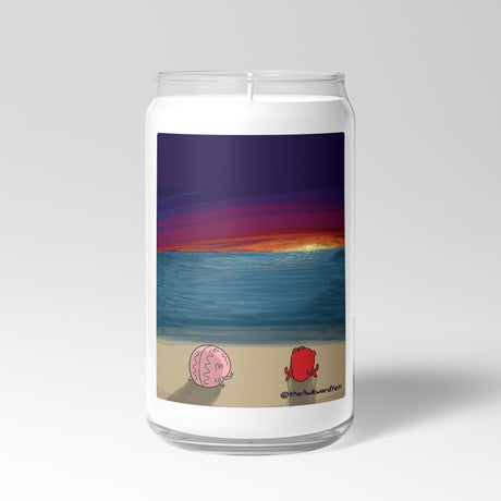 Awkward Yeti Scented Candle in Mason Jar: Sunset - Candlefy