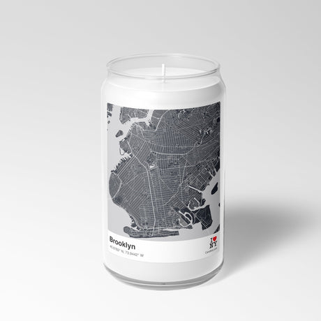 Brooklyn, New York City Map Scented Candle - Candlefy