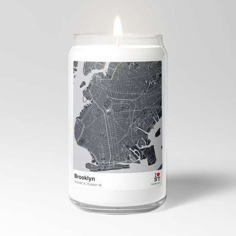 Brooklyn, New York City Map Scented Candle - Candlefy