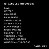 CANDLEFY Best Sellers Gift Box (12 Pack Candle Bundle and Match Jar) - Candlefy