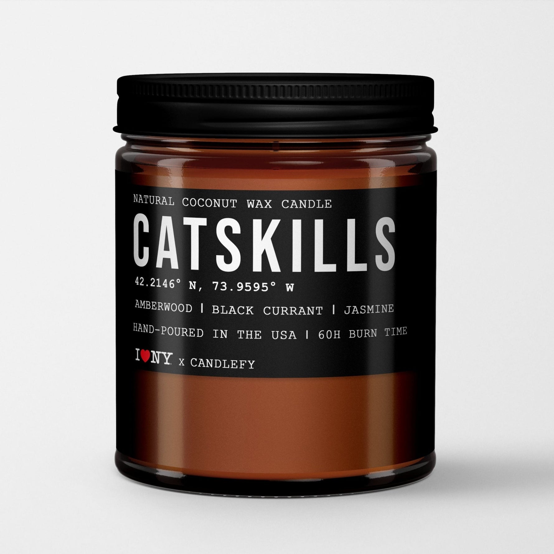 Catskills: New York Scented Candle (Amberwood, Black Currant, Jasmine) - Candlefy