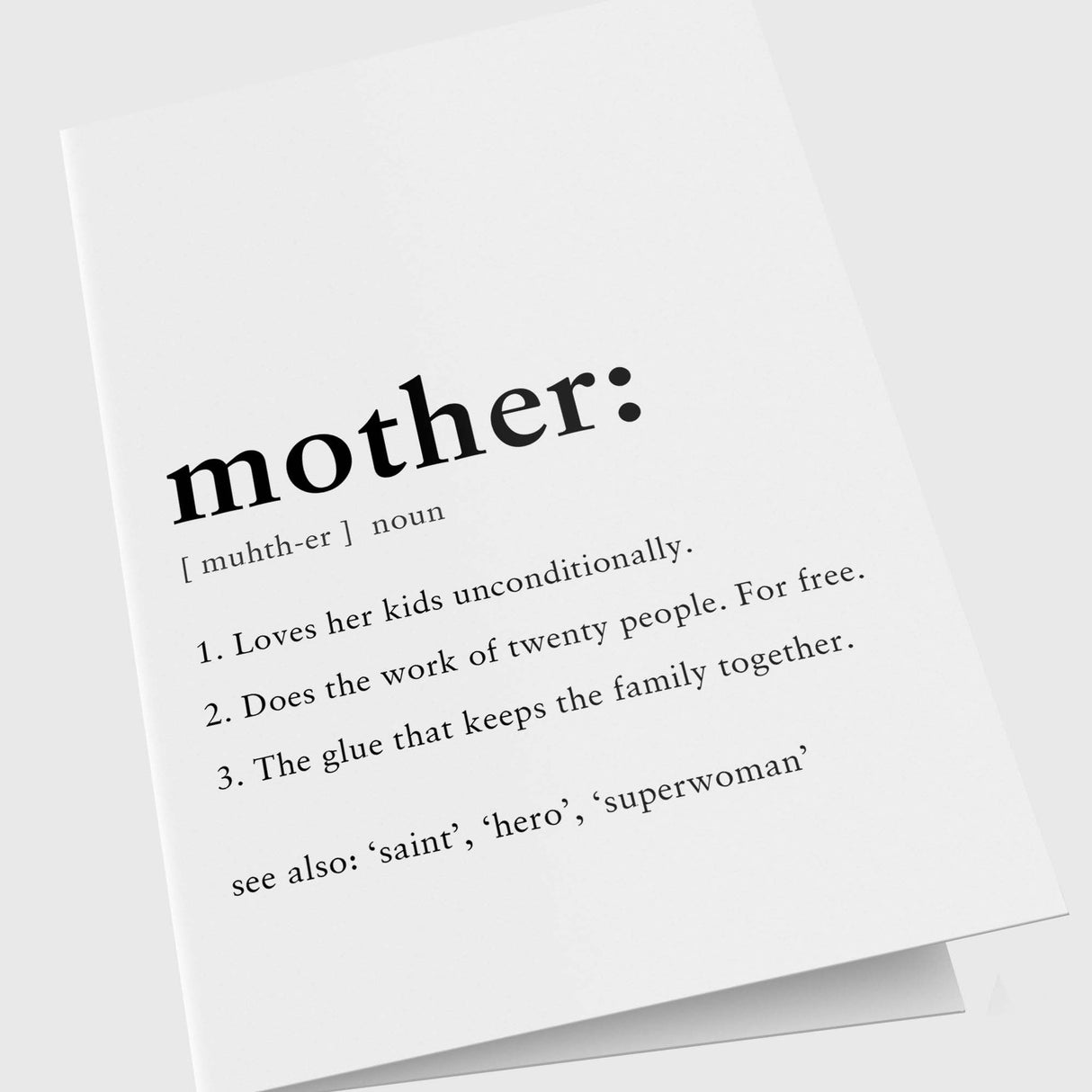 Definition of A Mother Personalized Greeting Card - Candlefy