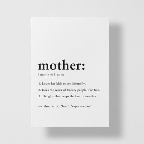 Definition of A Mother Personalized Greeting Card - Candlefy