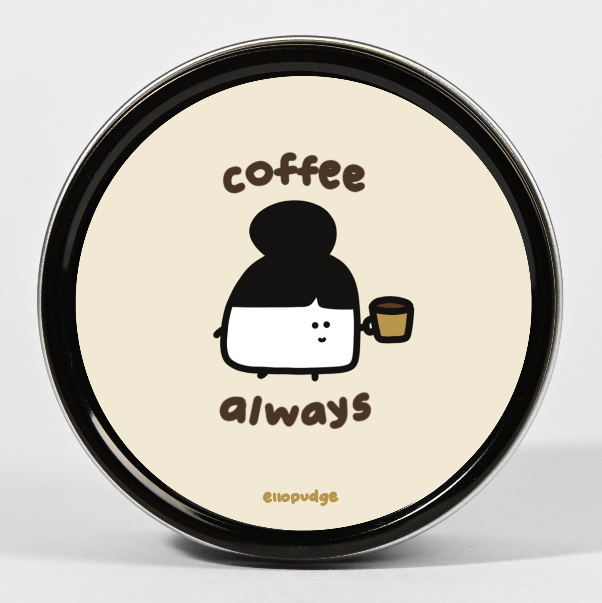 Ellopudge Scented Tin Candle: Coffee Always - Candlefy