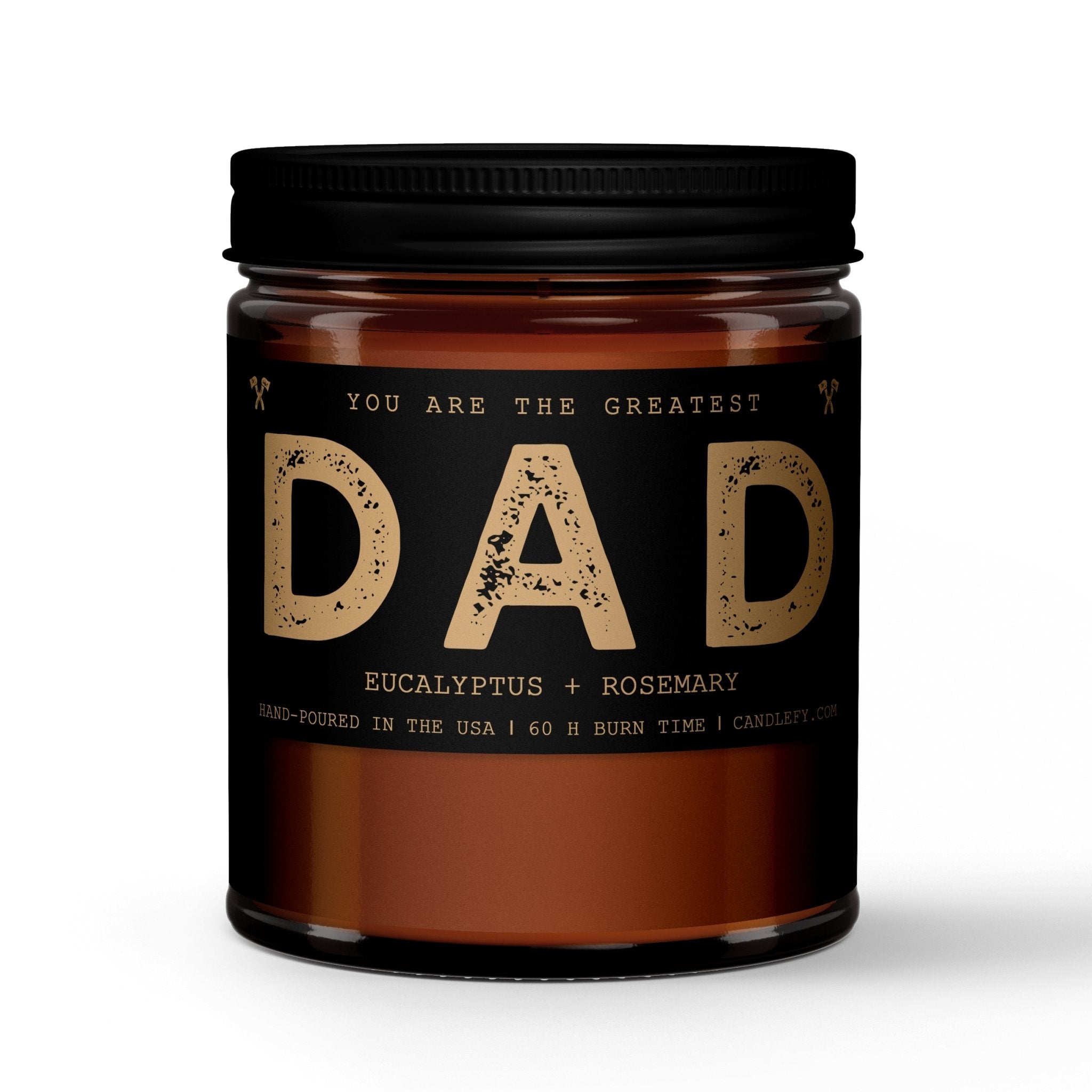 Father's Day Gift Candle: Greatest Dad (Eucalyptus Spa) - Candlefy