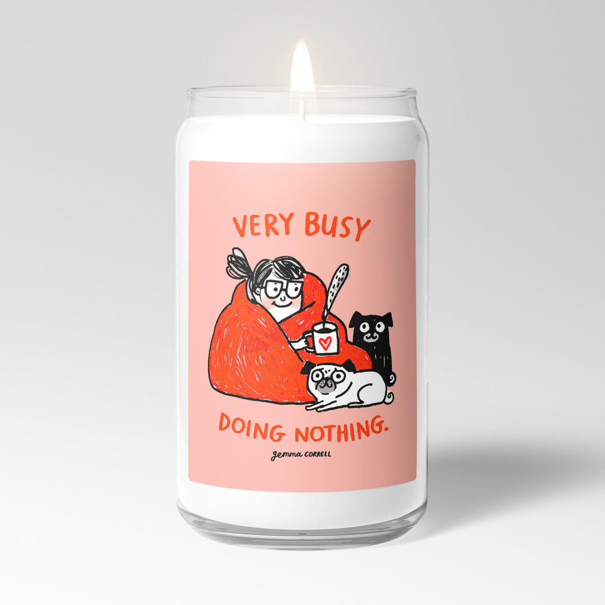 Gemma Correll Scented Candle in Mason Jar: Busy - Candlefy