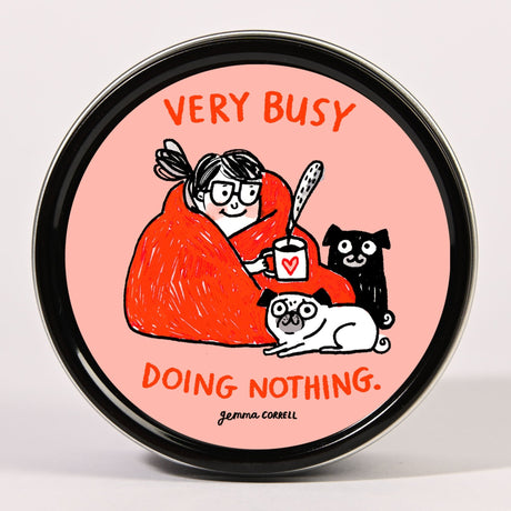 Gemma Correll Scented Tin Candle: Busy - Candlefy