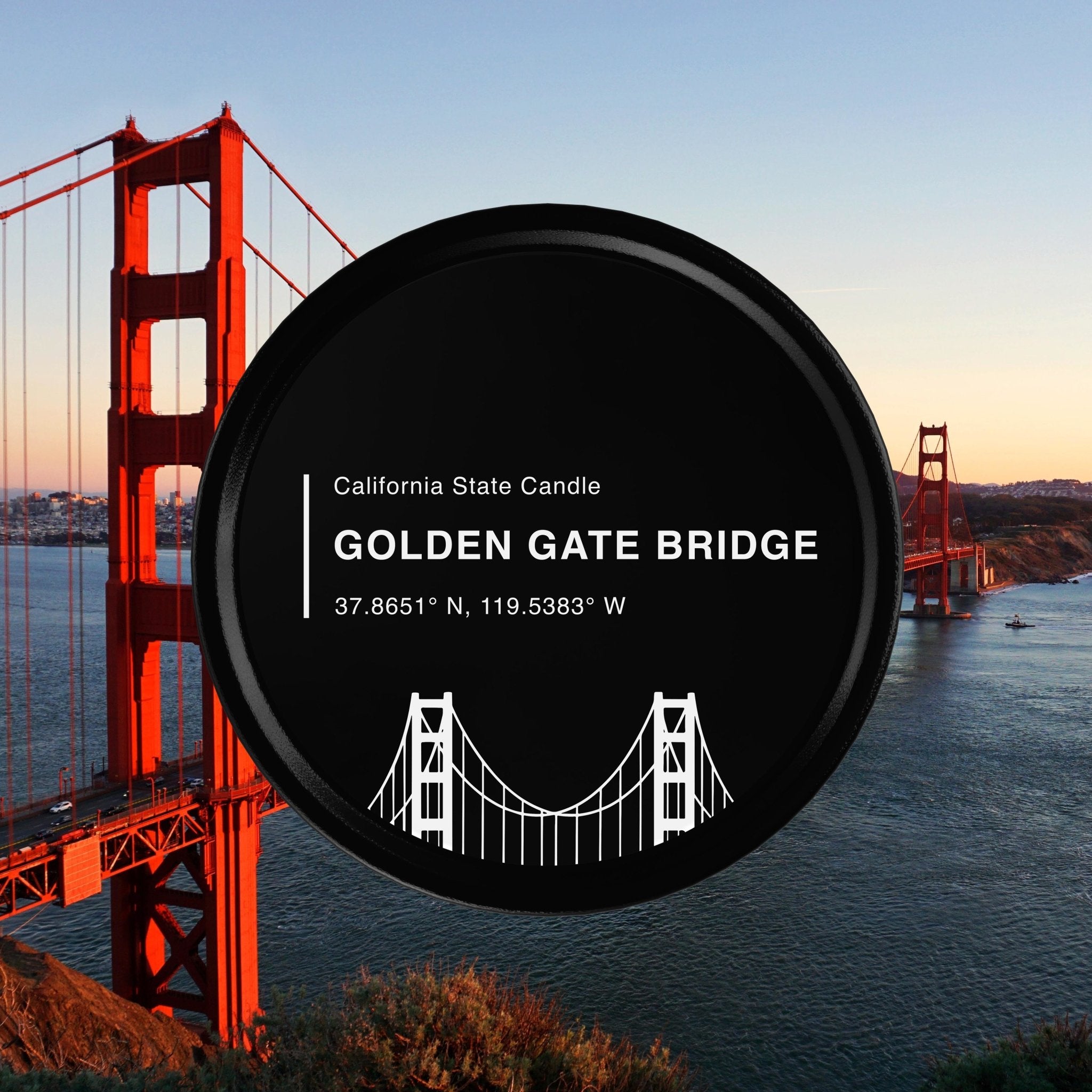 Golden Gate Bridge California Scented Travel Tin Candle - Candlefy