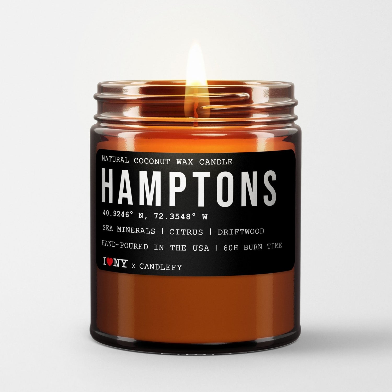 Hamptons: New York Scented Candle (Sea Mineral, Citrus, Amberwood) - Candlefy