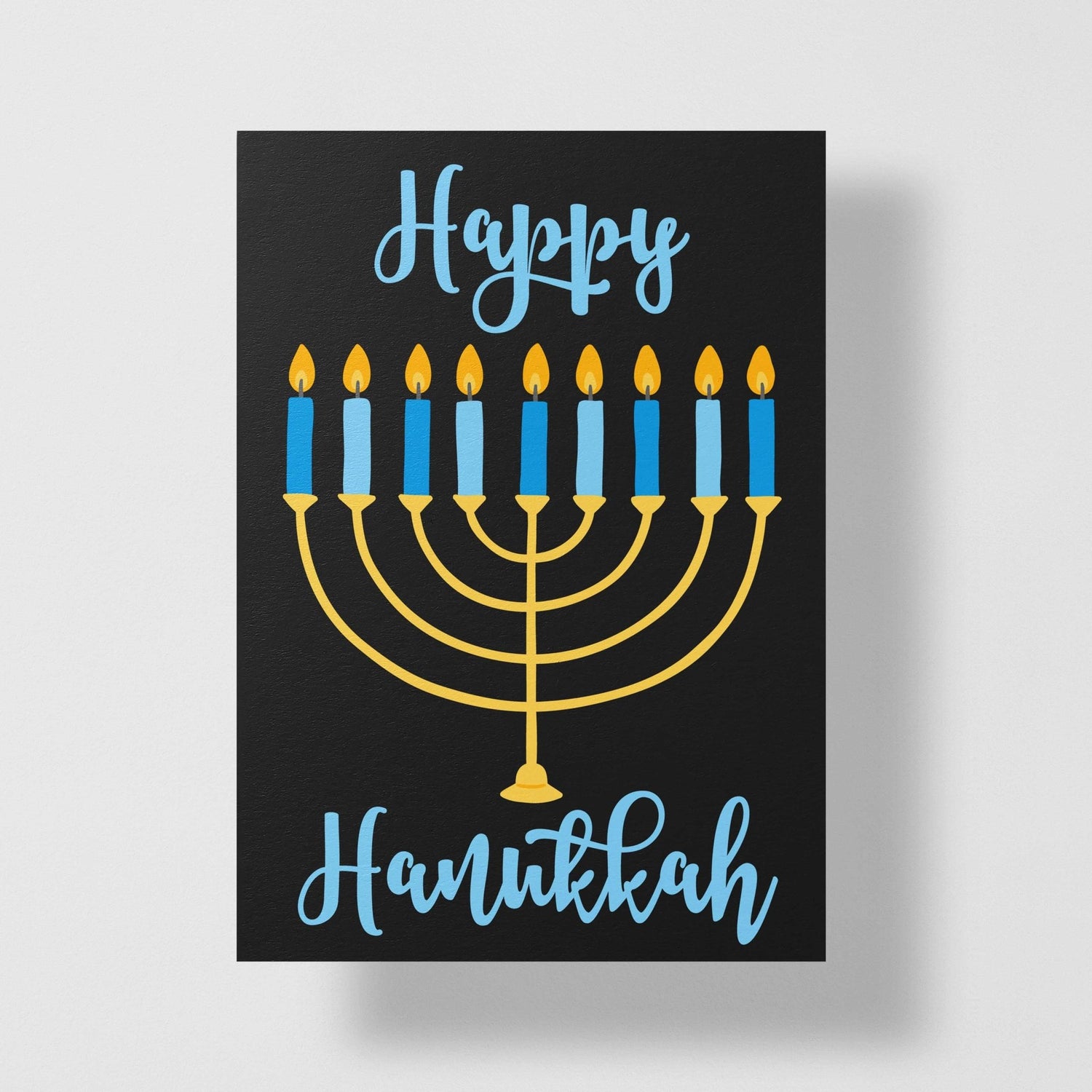 Happy Hanukkah Personalized Greeting Card - Candlefy