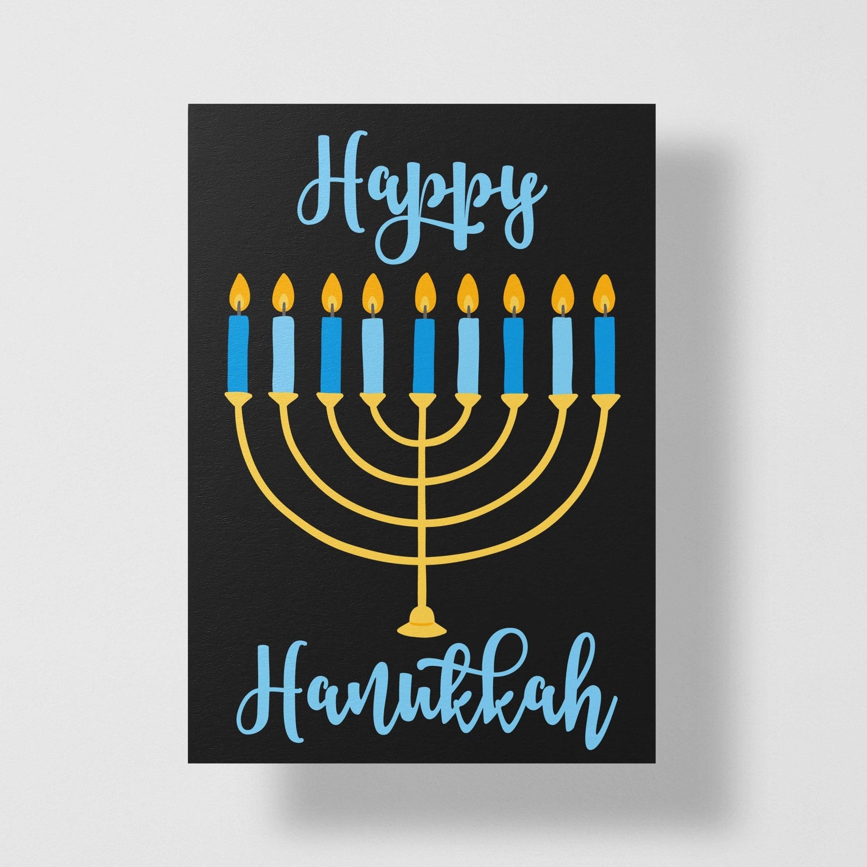 Happy Hanukkah Personalized Greeting Card - Candlefy