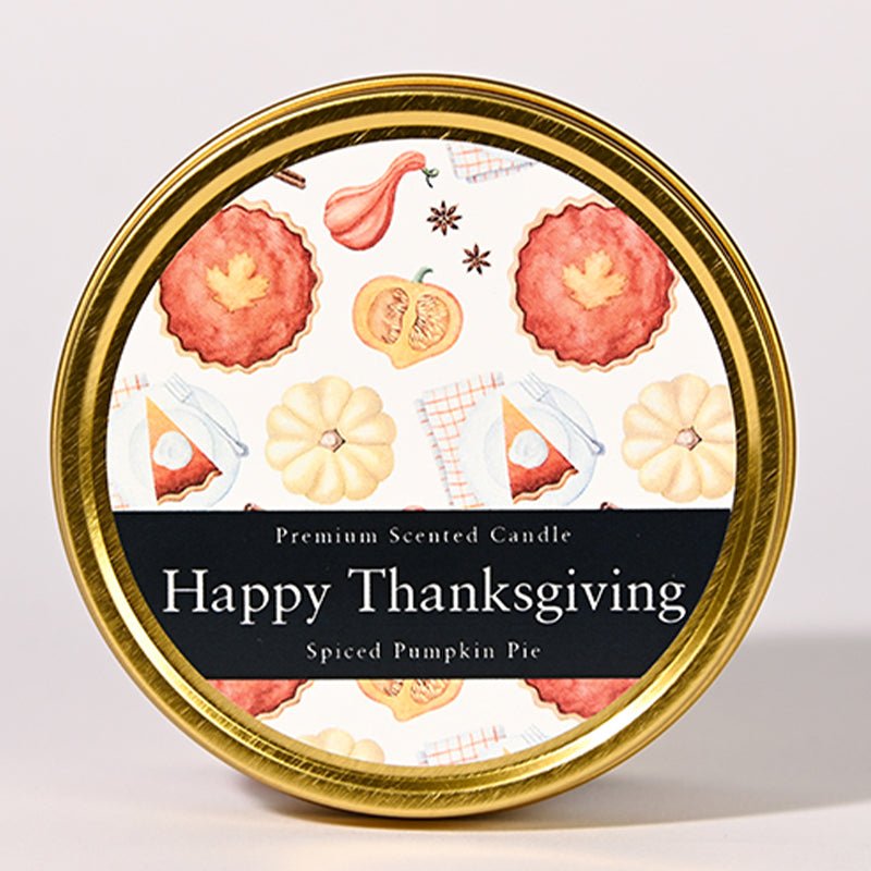Happy Thanksgiving Holiday Candle (Pumpkin Pie) - Candlefy