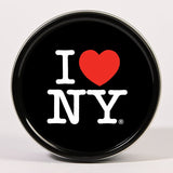 I Love New York Scented Tin Candle in Black (Rose, Gardenia, Carnation) - Candlefy
