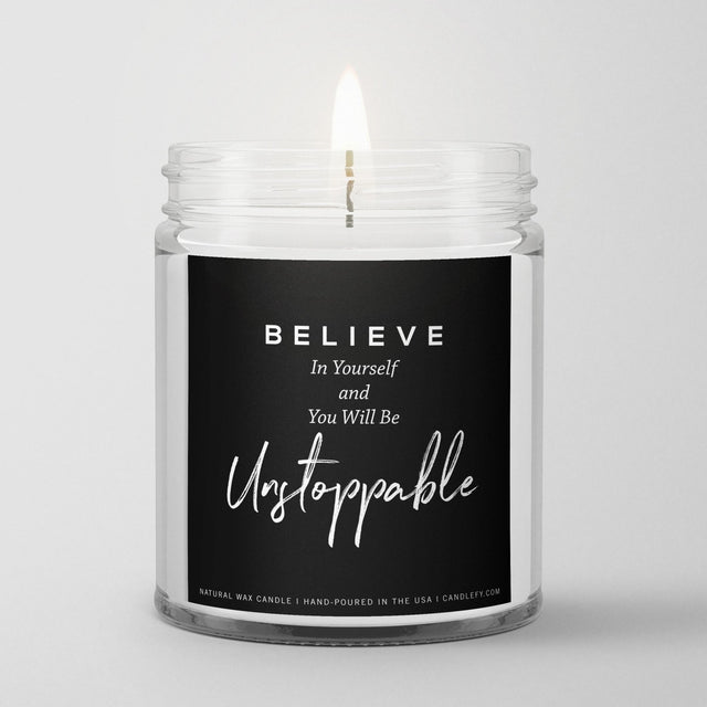 Inspirational Quote Candle "Believe in Yourself" - Candlefy