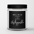 Inspirational Quote Candle "Believe in Yourself" - Candlefy