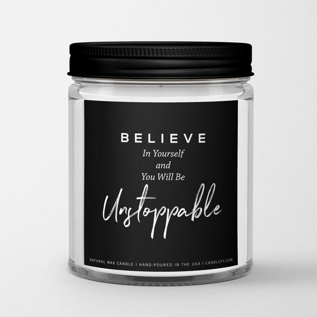 Inspirational Quote Candle "Believe in Yourself" - Candlefy