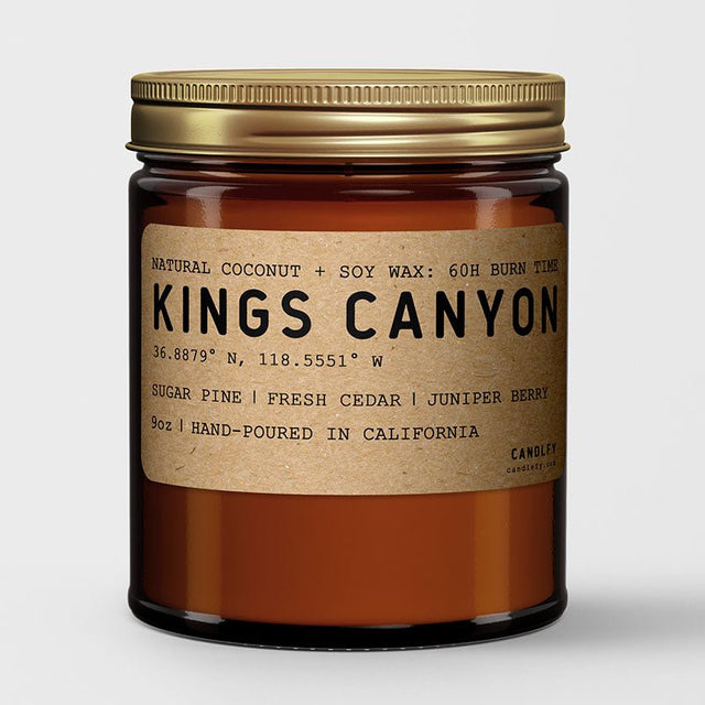 Kings Canyon California Scented Candle (Sugar Pine, Fresh Cedar, Juniper Berries) - Candlefy