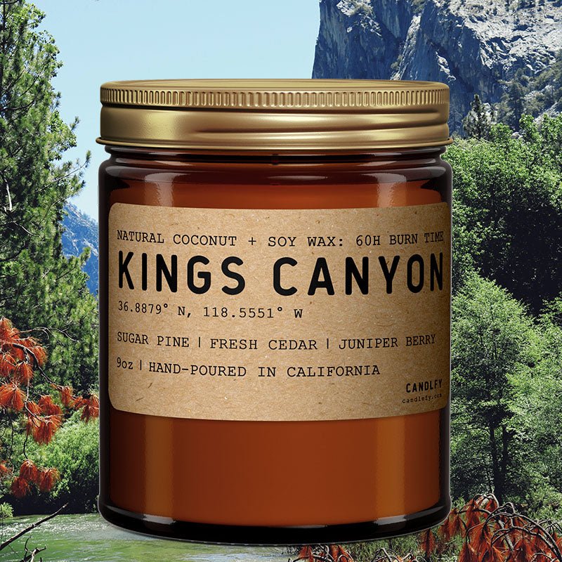 Kings Canyon California Scented Candle (Sugar Pine, Fresh Cedar, Juniper Berries) - Candlefy