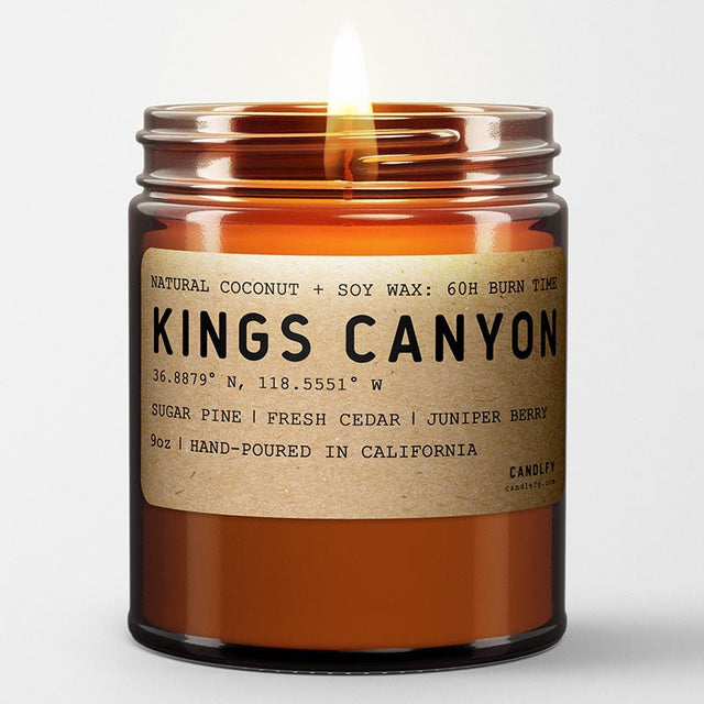 Kings Canyon California Scented Candle (Sugar Pine, Fresh Cedar, Juniper Berries) - Candlefy