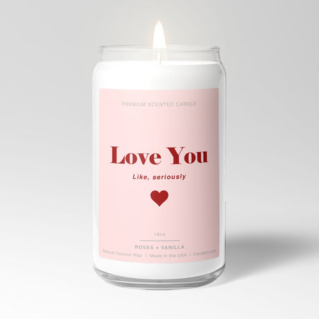 Love You, Like Seriously: Valentine's Day Candle with Gift Box - Candlefy