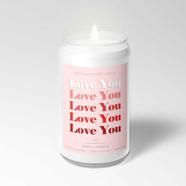 Love You Valentine's Day Candle with Gift Box - Candlefy