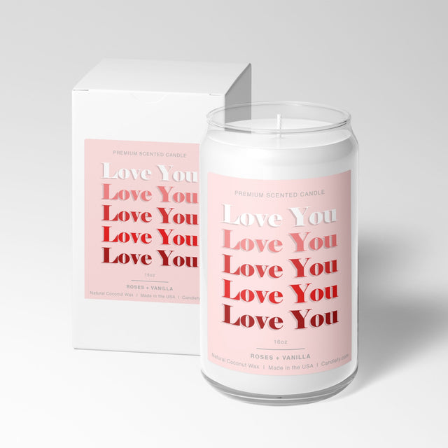 Love You Valentine's Day Candle with Gift Box - Candlefy