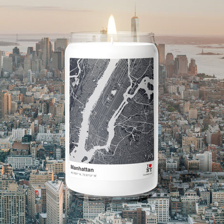 Manhattan, New York City Map Scented Candle - Candlefy