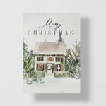 Merry Christmas Snow House Personalized Greeting Card - Candlefy