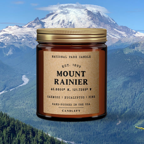 Mount Rainier National Park Candle - Candlefy