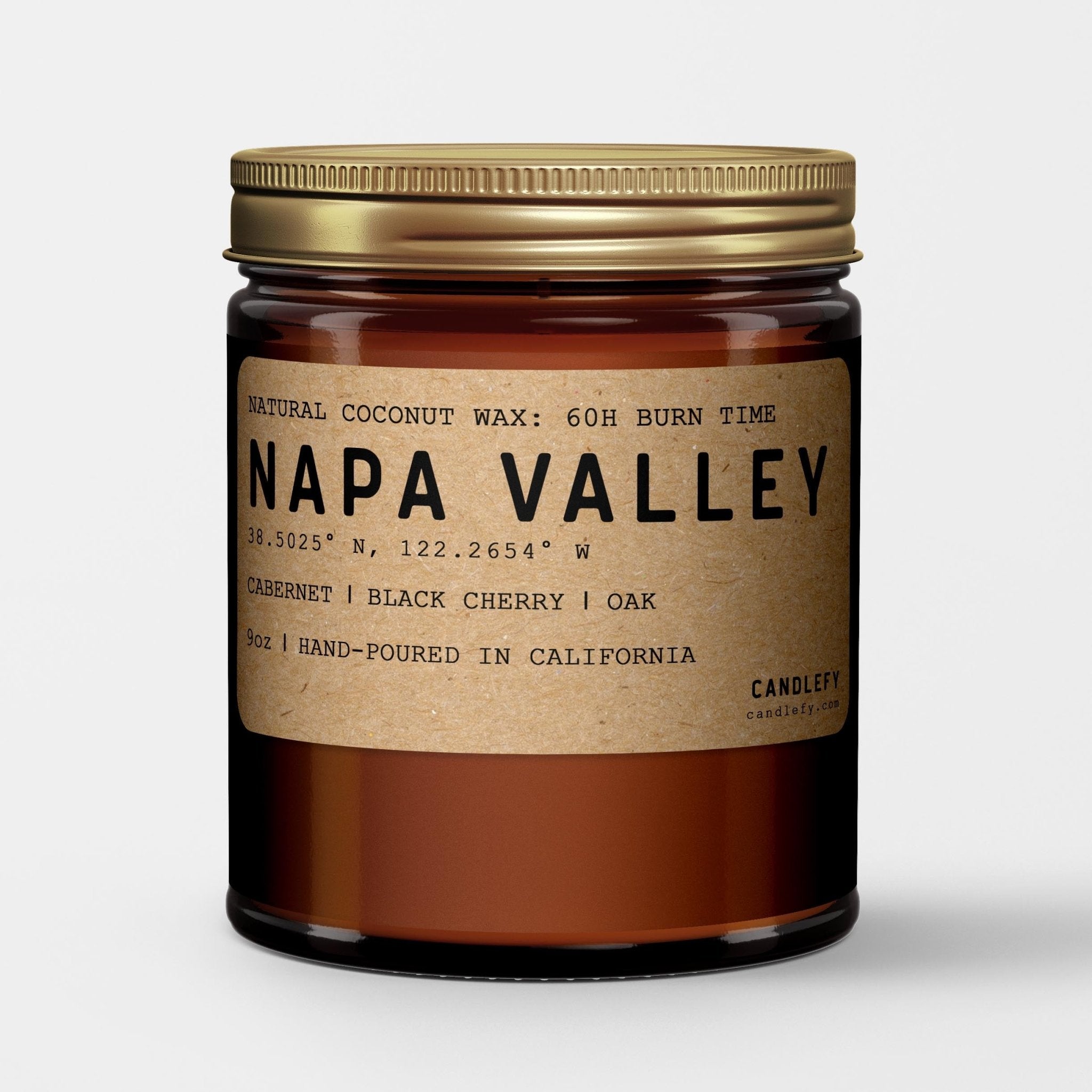 Napa Valley California Scented Candle (Cabernet, Black Cherry, French Oak) - Candlefy