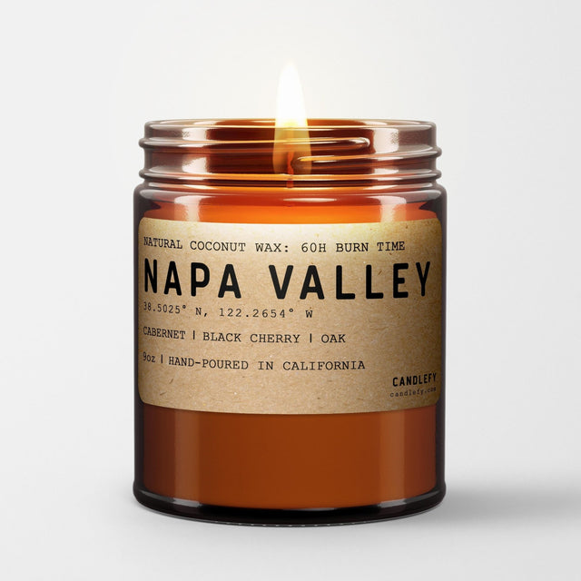 Napa Valley California Scented Candle (Cabernet, Black Cherry, French Oak) - Candlefy