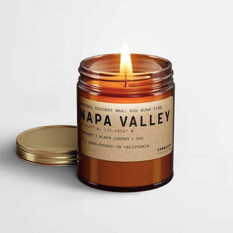 Napa Valley California Scented Candle (Cabernet, Black Cherry, French Oak) - Candlefy