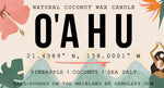 Oahu, Hawaii Scented Candle (Pineapple, Coconut, Sea Salt) - Candlefy