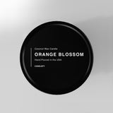Orange Blossom Natural Wax Scented Candle in Black Travel Tin - Candlefy