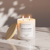 Orange Blossom Scented Candle, Made With Natural Coconut Wax - Candlefy